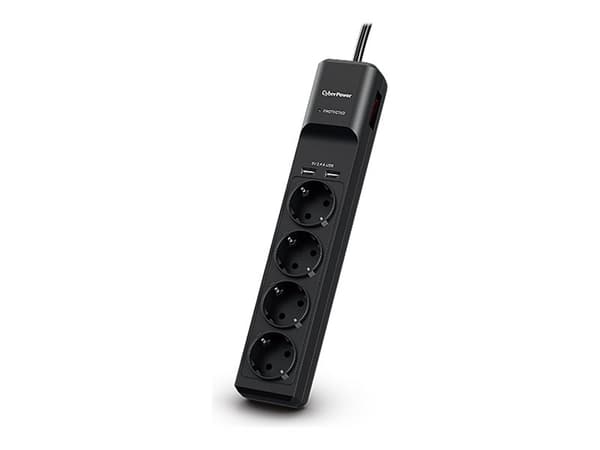 CyberPower Professional Series P0420SUD0-DE - Strømstødsbeskytter - AC 200-250 V - output-stikforbindelser: 4 - 1,8 m ledning - sortering
