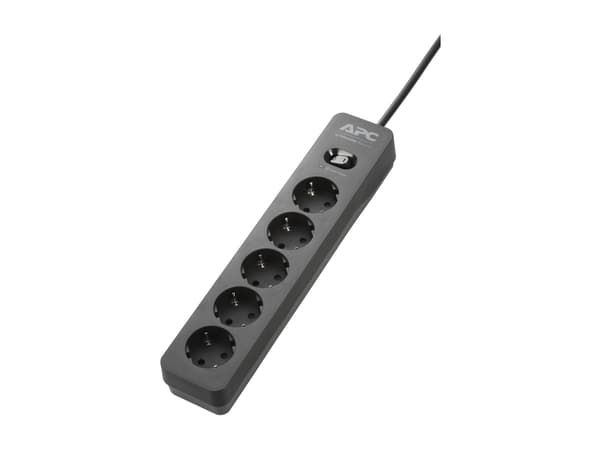 APC Essential Surgearrest PME5B - Strømstødsbeskytter - AC 220/230/240 V - 2300 Watt - output-stikforbindelser: 5 - Tyskland - sort