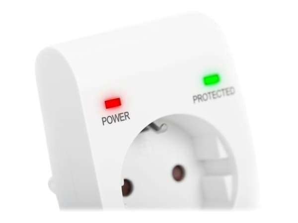 DIGITUS Professional DN-95400 - Overspenningsavleder - AC 230 V - 3500 watt - utgangskontakter: 1 - hvit