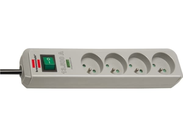 Brennenstuhl Eco-Line ylijännitesuoja 4 pistorasiaa 1,5 m harmaa (1435220000)