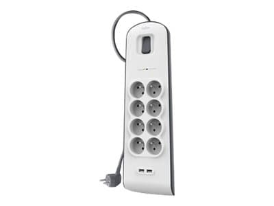 Belkin BSV804ca2M, 900 J, 8 AC-pistorasia(a), Valkoinen, 2 m