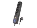 Miniatyrbilde 1 av 4: LESTAR LF-530WA - Strømstødsbeskytter - AC 230 V - 2300 Watt - output-stikforbindelser: 5 - 1,5 m ledning - Frankrike - sort