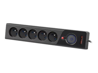 Armac Z5 - Overspenningsavleder - AC 250 V - 2500 watt - utgangskontakter: 5 - 5 m kabel - svart