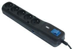 LESTAR LV-530W 5W - Overspenningsavleder - AC 230 V - 2300 watt - utgangskontakter: 5 - 2.5 m kabel - svart