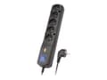 Miniatyrbilde 1 av 5: LESTAR LV-530W 5W - Overspenningsavleder - AC 230 V - 2300 watt - utgangskontakter: 5 - 2.5 m kabel - svart