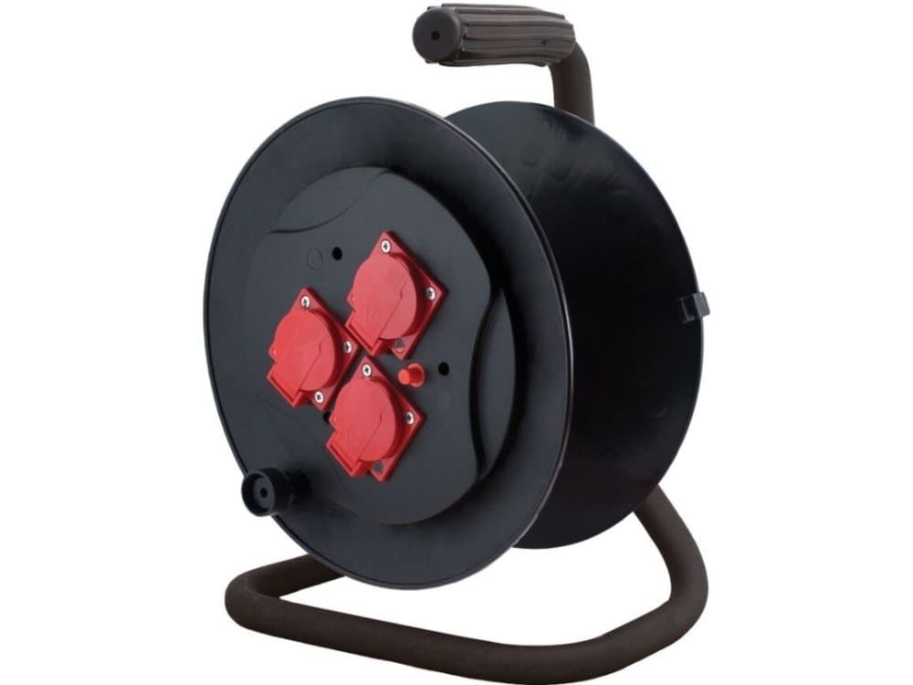 Elgotech Drum reel 3-panel sockets with/with thermal protection (ZB-111)