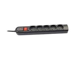 Tracer PowerGuard - Overspenningsavleder - AC 230 V - utgangskontakter: 5 - 1.8 m kabel - svart