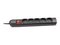Tracer PowerGuard - Overspenningsavleder - AC 230 V - utgangskontakter: 5 - 1.8 m kabel - svart