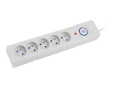 Armac Z5 - Ylijännitesuoja - AC 250 V - 2500 Watt - lähtöliittimet: 5 - 5 m kaapeli - harmaa