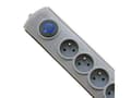 Miniatyrbilde 5 av 5: Qoltec Quick Switch - Overspenningsavleder - AC 230 V - 3680 watt - utgangskontakter: 8 - 3 m kabel - grå