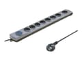 Miniatyrbilde 1 av 5: Qoltec Quick Switch - Overspenningsavleder - AC 230 V - 3680 watt - utgangskontakter: 8 - 3 m kabel - grå