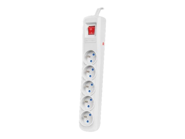 Armac R5 - Effektband - AC 230 V - 2300 Watt - ingång: ström - utgångskontakter: 5 (5 x power 3-pole) - 1.5 m sladd - grå
