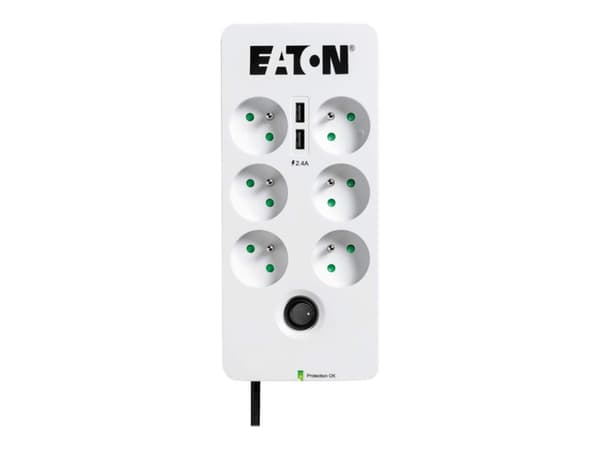 Eaton PB6UF, 6 AC-pistorasia(a), Tyyppi E, 220 - 250 V, 50 - 60 Hz, 10 A, 2500 W
