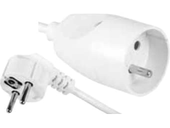Jonex Extension cord with 1 socket w/u 10A OMY 3 x 1mm white 5m (PS-171)