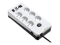 Eaton Protection Box - Overspenningsavleder - AC 220-250 V - 2500 watt - utgangskontakter: 6 - hvit