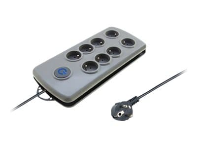 Qoltec 50162, 8 AC-pistorasia(a), 230 V, 50 Hz, 16 A, 3500 W, Harmaa