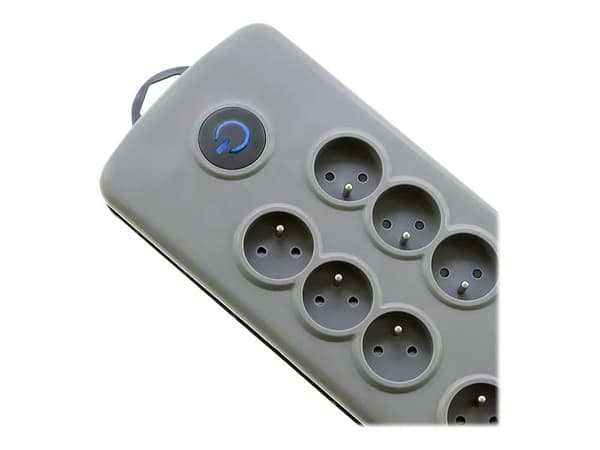 Qoltec 50162, 8 AC-pistorasia(a), 230 V, 50 Hz, 16 A, 3500 W, Harmaa