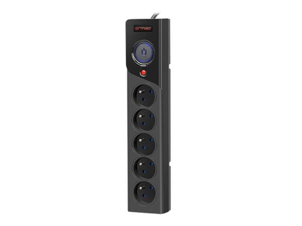 Armac Z5 - Strømstødsbeskytter - AC 250 V - 2500 Watt - output-stikforbindelser: 5 - 1.5 m ledning - lajittelu