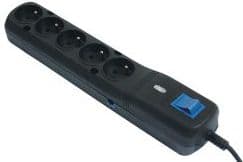 Lestar LVT-530WA ylijännitesuoja 5 pistorasiaa 2,5 m musta (LVT530WA2.5CZARNY)