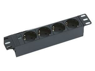 Triton RAB-PD-X91-C1 - Strømfordelingslist (kan monteres i rack) - AC 230 V - utgangskontakter: 4 - 10" - 2 m kabel - RAL 9005