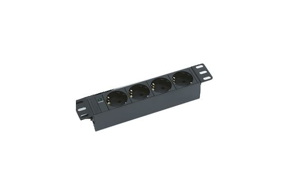 Triton RAB-PD-X91-C1 - Strømfordelingslist (kan monteres i rack) - AC 230 V - utgangskontakter: 4 - 10" - 2 m kabel - RAL 9005