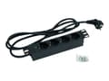 Miniatyrbilde 1 av 3: Triton RAB-PD-X91-C1 - Strømfordelingslist (kan monteres i rack) - AC 230 V - utgangskontakter: 4 - 10" - 2 m kabel - RAL 9005