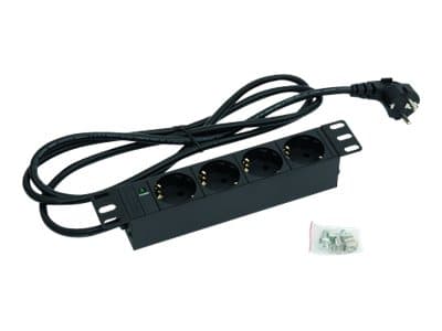 Triton RAB-PD-X91-C1 - Strømfordelingslist (kan monteres i rack) - AC 230 V - utgangskontakter: 4 - 10" - 2 m kabel - RAL 9005