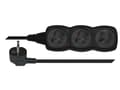 Miniatyrbilde 1 av 2: Emos 1902230300, Grunnleggende, Svart, 3 AC-utganger, 3 m, 250 V, 10 A