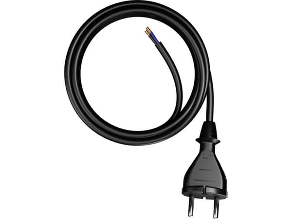Plastrol liitäntäkaapeli pistokkeella PP-21 b/u 5m H05RR-F 2x1.5 (W-97196)