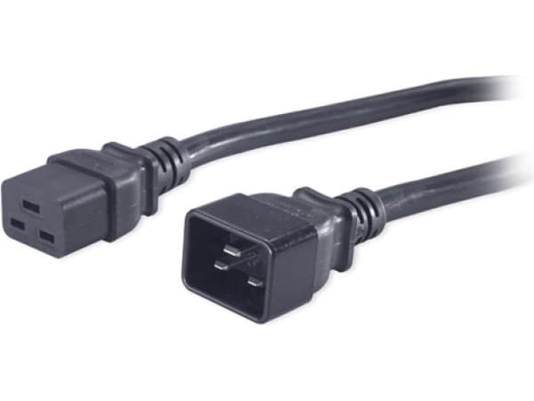 PremiumCord - Strømforlengelseskabel - IEC 60320 C19 til IEC 60320 C20 - AC 230 V - 3 m - svart