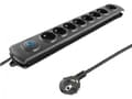 Miniatyrbilde 4 av 5: Qoltec - Overspenningsavleder - AC 230 V - 3680 watt - utgangskontakter: 8 - 1.8 m kabel - Europa - svart