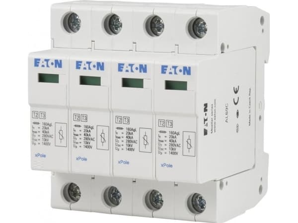 Eaton 167622 SPCT2-335-3+NPE Överspänningsskydd Överspänningsskydd för: fördelningsskåp 20 kA 1 st