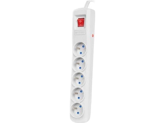 Armac ARC 5 - Strømstødsbeskytter - AC 230 V - 2300 Watt - output-stikforbindelser: 5 - 3 m ledning - grå