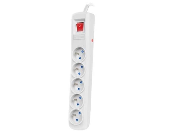 Armac ARC 5 - Strømstødsbeskytter - AC 230 V - 2300 Watt - output-stikforbindelser: 5 - 3 m ledning - grå