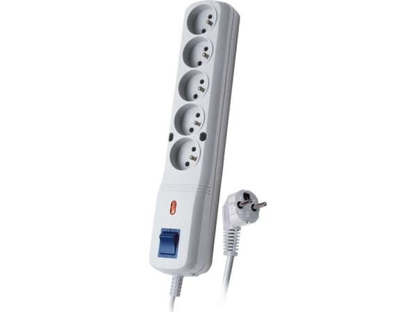 LV-530W surge protection strip, 1L, 3m, gray
