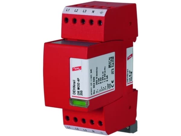 DEHN 953405 953405 DEHNrail DRM 4P 255FM Ylijännitesuoja ylijännitesuoja ylijännitesuoja: jakokaappi 8 kA 1 kpl 1 kpl