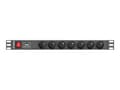 Pikkukuva 2 / 5: Lanberg PDU-07E-0200-BK, 7 AC-pistorasia(a), Tyyppi E, 220 - 250 V, 50 - 60 Hz, 16 A, 4000 W