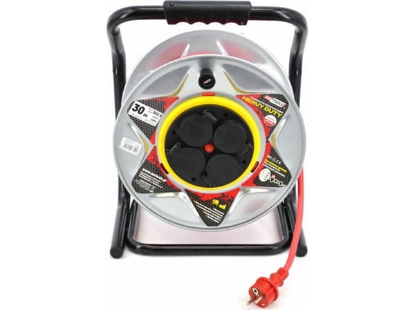 AWTOOLS HEAVY DUTY 30m 3x2,5 mm 16A / 3680W / IP44 METAL HEAVY DUTY RECEIVER