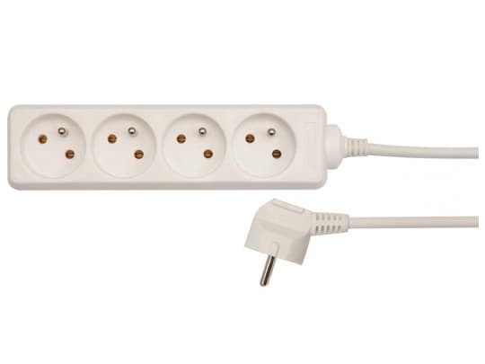 Vorel Elektrisk skjøteledning med jording, 4 stikkontakter, 5m 72509