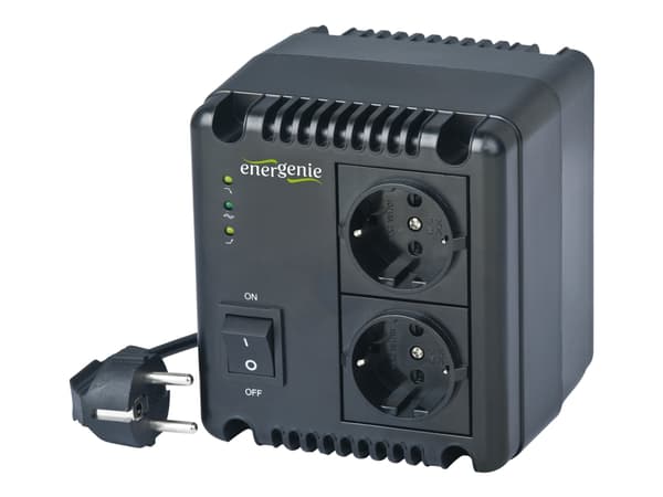 EnerGenie EG-AVR-1001 - Automaattinen virransäädin - 600 Watt - 1000 VA - Lähtöliittimet: 2