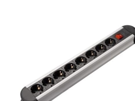 Hama 8way Distribution Panel "Pro-S 80S", 1.5 m, 8 AC-utgångar, 50 - 60 hz, 16 A, 3500 W, 1,5 m, Svart, Silver