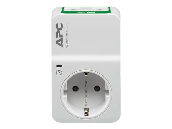APC PM1WU2-GR, 918 J, 1 AC-pistorasia(a), 230 V, 50± 5 Hz, Valkoinen, 150 g