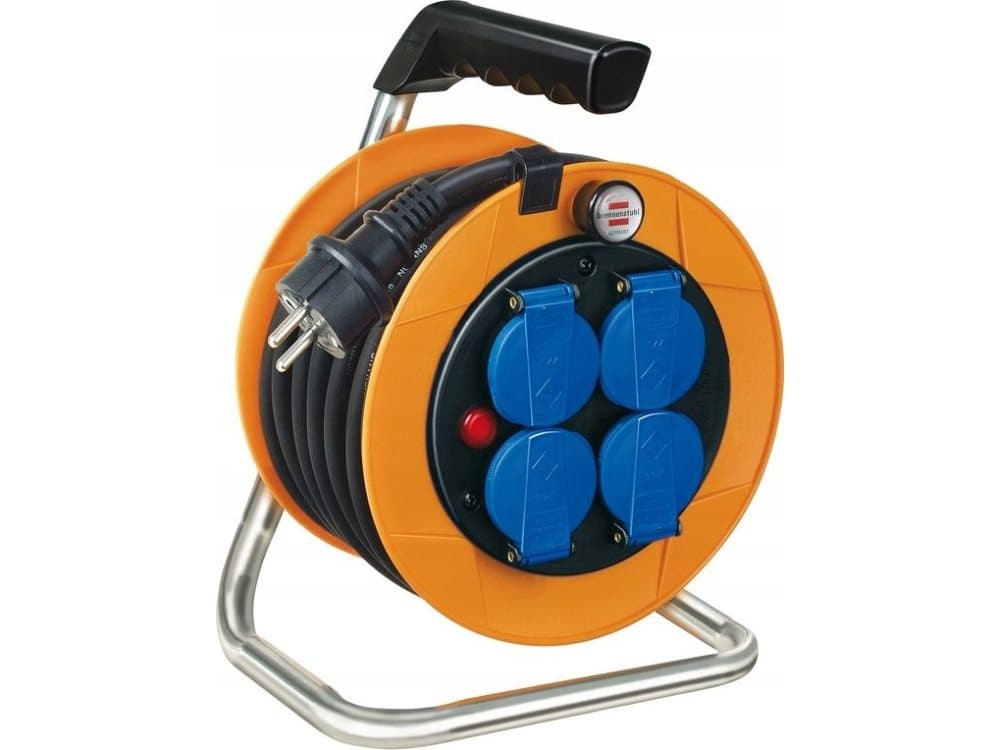 Brennenstuhl Industrial/construction reel extension cord Brodusta Kompakt IP44 10m 4 sockets 2P + Z 1072544