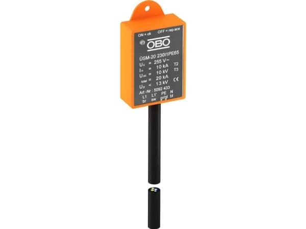 OBO Bettermann 5092433 ÜSM-20-230I1PE65 Överspänningsskyddsmodul 10 kA 1 st