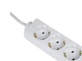 Miniatyrbilde 2 av 2: Hama Distribution Panel 3-Way with Children Protection - Flerkoplingslist - AC 230 V - utgangskontakter: 3 - 1.4 m kabel - hvit