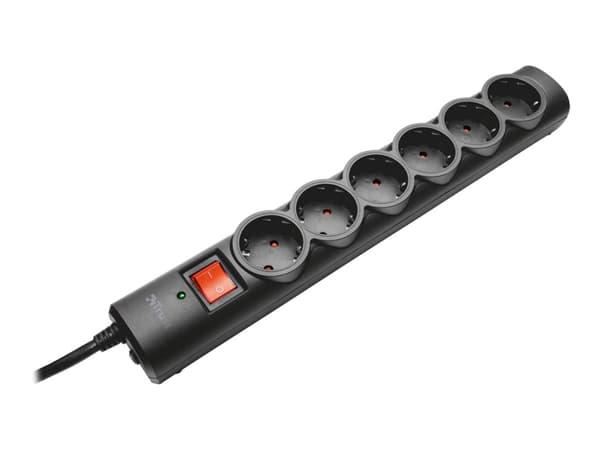 Trust Surge Guard - Strømstødsbeskytter - output-stikforbindelser: 6 - 1,8 m ledning