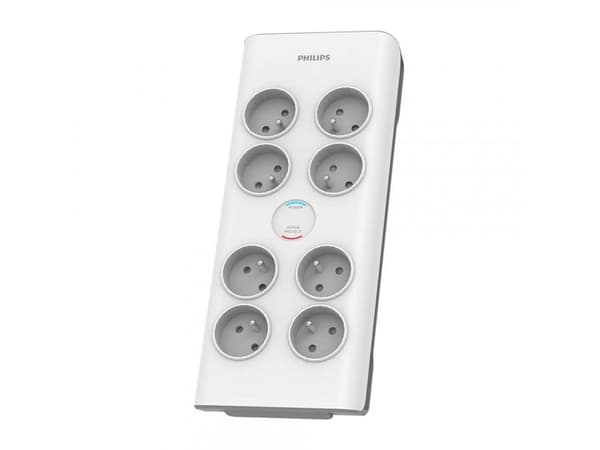 Philips SPN7080WA/60 ylijännitesuoja Valkoinen 8 AC-pistorasia(a) 2 m