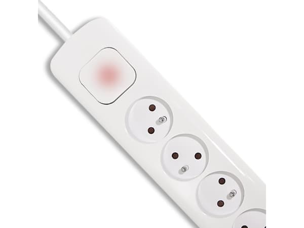 Qoltec - Overspenningsavleder - AC 230 V - 3680 watt - utgangskontakter: 4 - 1.8 m kabel - hvit