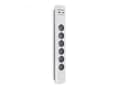 Pikkukuva 2 / 3: Qoltec - Strømstødsbeskytter - AC 230 V - 3680 Watt - output-stikforbindelser: 8 - 1.8 m ledning - Europa - grå, hvid