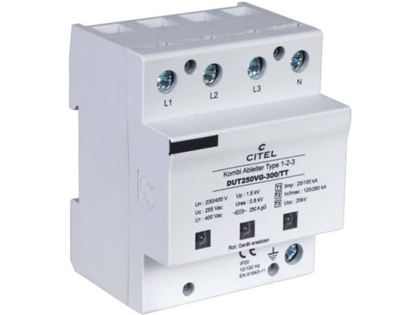 Citel 3582 DUT250VG-300/TT Yhdistelmäsuoja Ylijännitesuojaus: jakelukaappi 40 kA 1 kpl